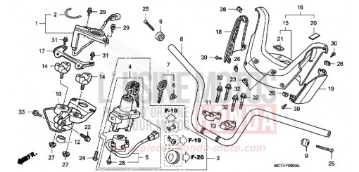 TUYAU DE GUIDON/REVETEMENT DE GUIDON FJS600A6 de 2006